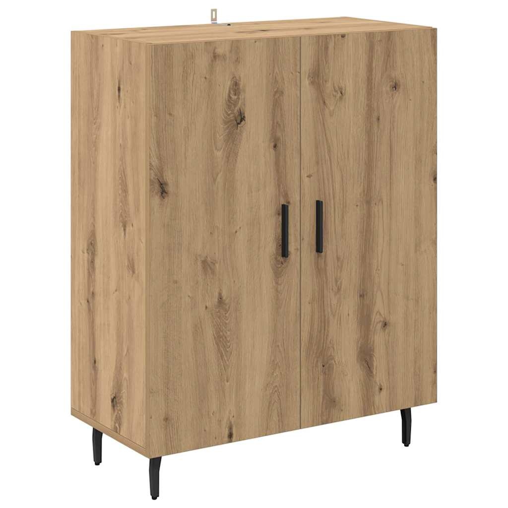 VidaXL Dressoir Artisan Eiken 69,5 x 34 x 90 cm Bewerkt hout