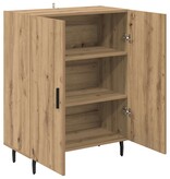 VidaXL Dressoir Artisan Eiken 69,5 x 34 x 90 cm Bewerkt hout