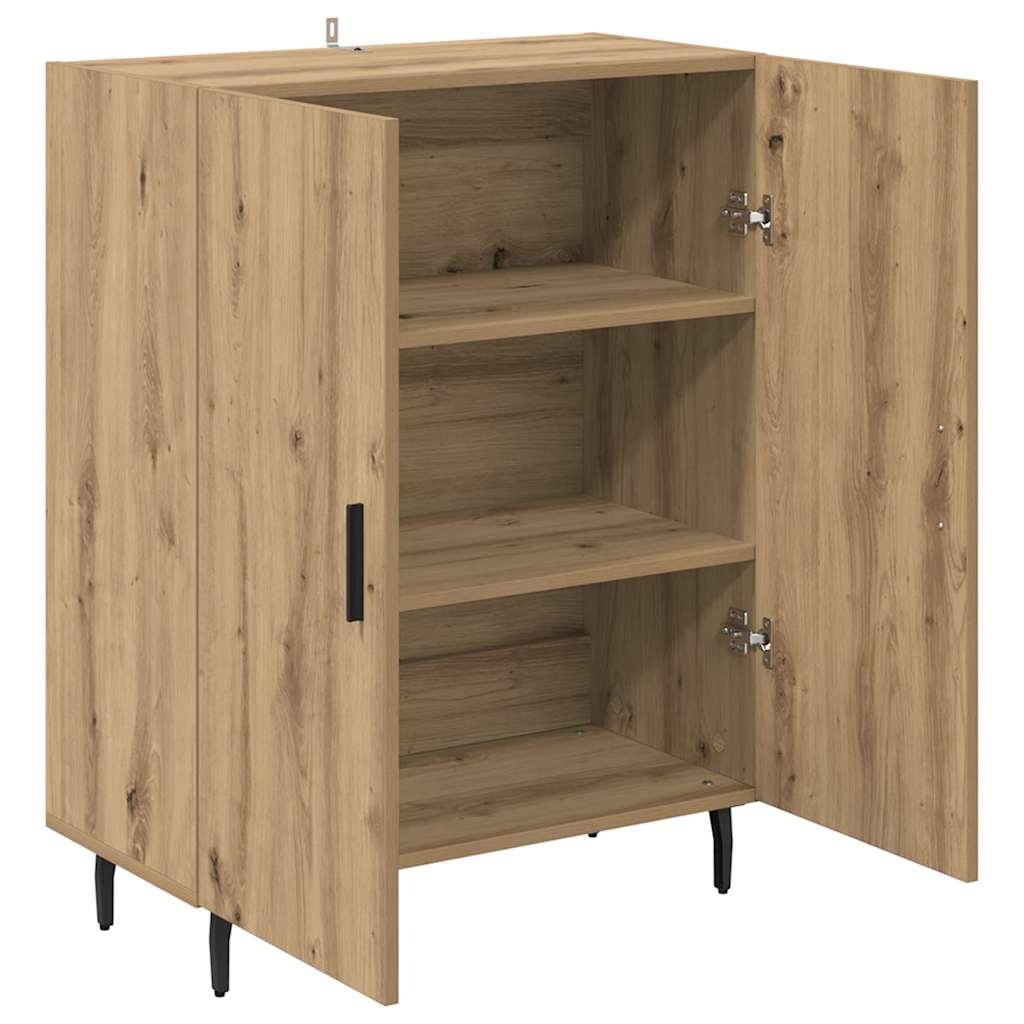 VidaXL Dressoir Artisan Eiken 69,5 x 34 x 90 cm Bewerkt hout