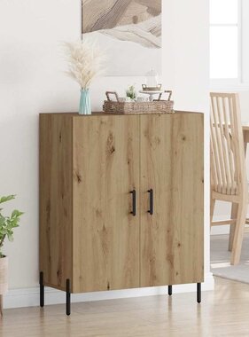 VidaXL Dressoir Artisan Eiken 69,5 x 34 x 90 cm Bewerkt hout