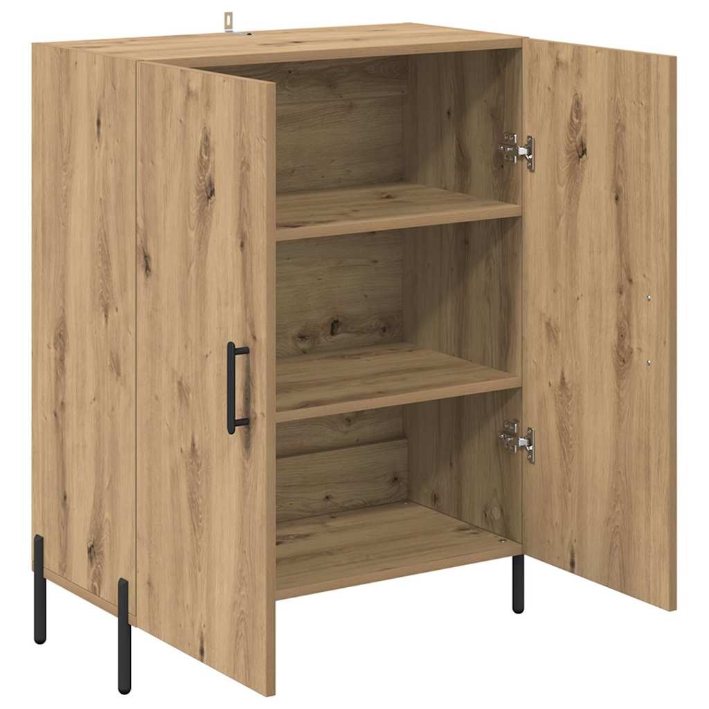 VidaXL Dressoir Artisan Eiken 69,5 x 34 x 90 cm Bewerkt hout