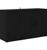 VidaXL met lade Zwart eiken 100 x 33 x 59,5 cm Bewerkt hout