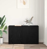 VidaXL met lade Zwart eiken 100 x 33 x 59,5 cm Bewerkt hout