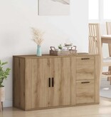 VidaXL artisanaal eikenkleurig 100 x 33 x 59,5 cm Bewerkt hout