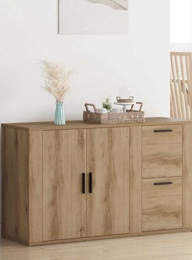 VidaXL artisanaal eikenkleurig 100 x 33 x 59,5 cm Bewerkt hout