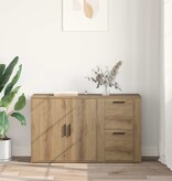 VidaXL artisanaal eikenkleurig 100 x 33 x 59,5 cm Bewerkt hout