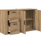 VidaXL artisanaal eikenkleurig 100 x 33 x 59,5 cm Bewerkt hout