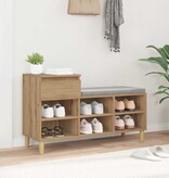 VidaXL Schoenenkast Artisan Eiken 102 x 36 x 60 cm Bewerkt hout