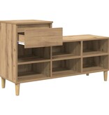 VidaXL Schoenenkast Artisan Eiken 102 x 36 x 60 cm Bewerkt hout
