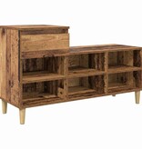 VidaXL Schoenenkast met lade Oudhout 102 x 36 x 60 cm Bewerkt hout