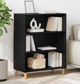 VidaXL Dressoir Zwart Eiken 69,5 x 32,5 x 90 cm Bewerkt hout