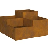 VidaXL Tuin Bloempot Roestig 80 x 80 x 48 cm Cortenstaal