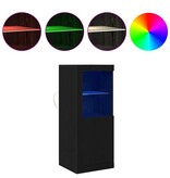 VidaXL LED Sideboard Zwart 41 x 37 x 100 cm Bewerkt hout