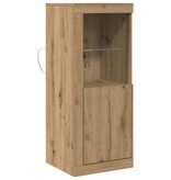 VidaXL LED Sideboard Bruin 41 x 37 x 100 cm Bewerkt hout