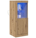 VidaXL LED Sideboard Bruin 41 x 37 x 100 cm Bewerkt hout