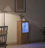 VidaXL LED Sideboard Bruin 41 x 37 x 100 cm Bewerkt hout