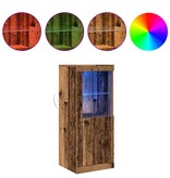 VidaXL LED Sideboard Bruin 41 x 37 x 100 cm Bewerkt hout