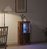 VidaXL LED Sideboard Bruin 41 x 37 x 100 cm Bewerkt hout