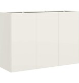 VidaXL Plantenbak 120x40x80 cm koudgewalst staal wit