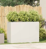 VidaXL Plantenbak 120x40x80 cm koudgewalst staal wit