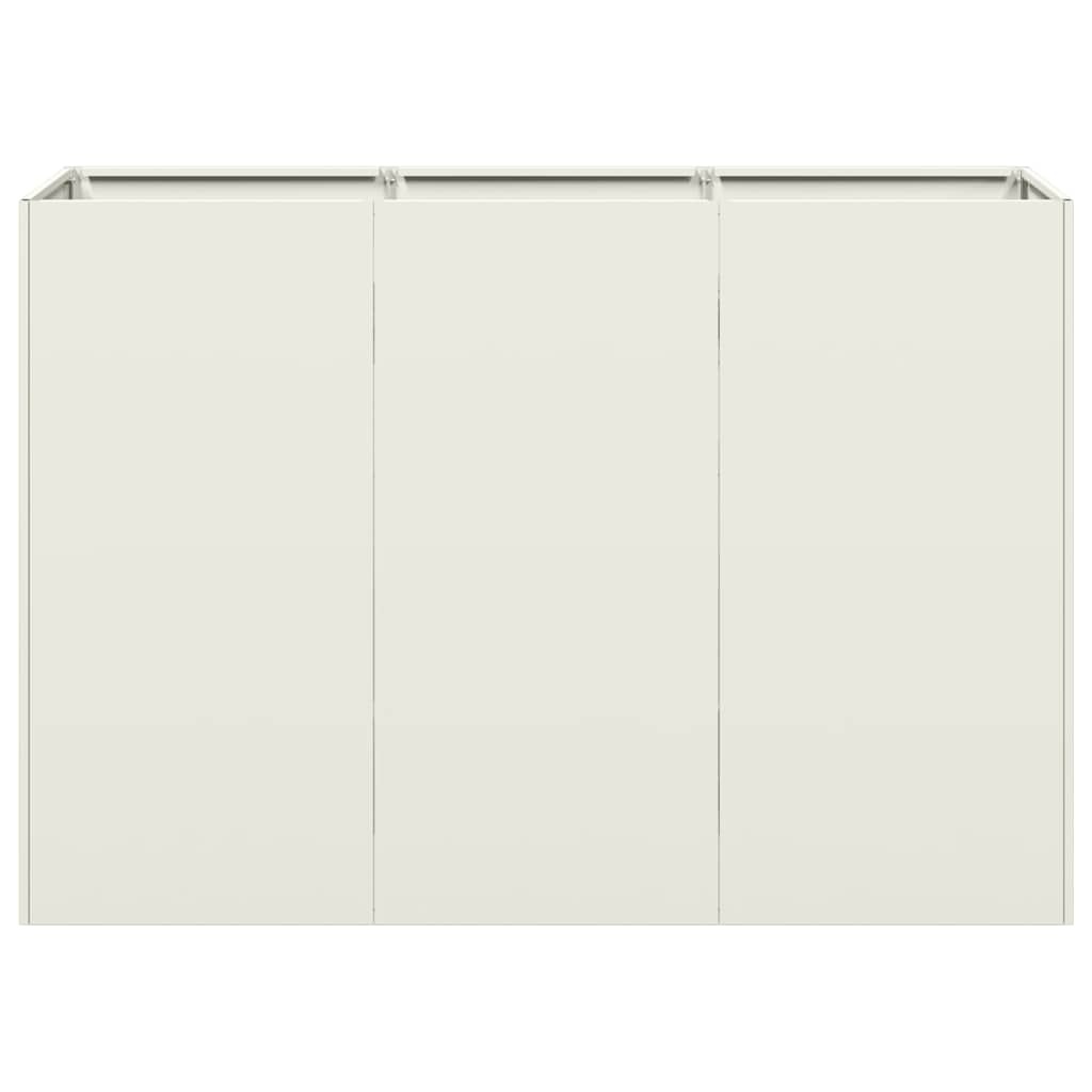 VidaXL Plantenbak 120x40x80 cm koudgewalst staal wit
