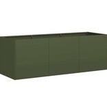 VidaXL Plantenbak 120x40x40 cm koudgewalst staal olijfgroen