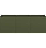 VidaXL Plantenbak 120x40x40 cm koudgewalst staal olijfgroen