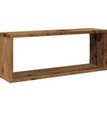 VidaXL Wandschappen kubus 2 st 60x15x23 cm bewerkt hout oud houtkleur