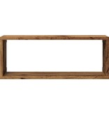 VidaXL Wandschappen kubus 2 st 60x15x23 cm bewerkt hout oud houtkleur