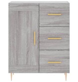 VidaXL Dressoir 69,5x34x90 cm bewerkt hout grijs sonoma eikenkleurig