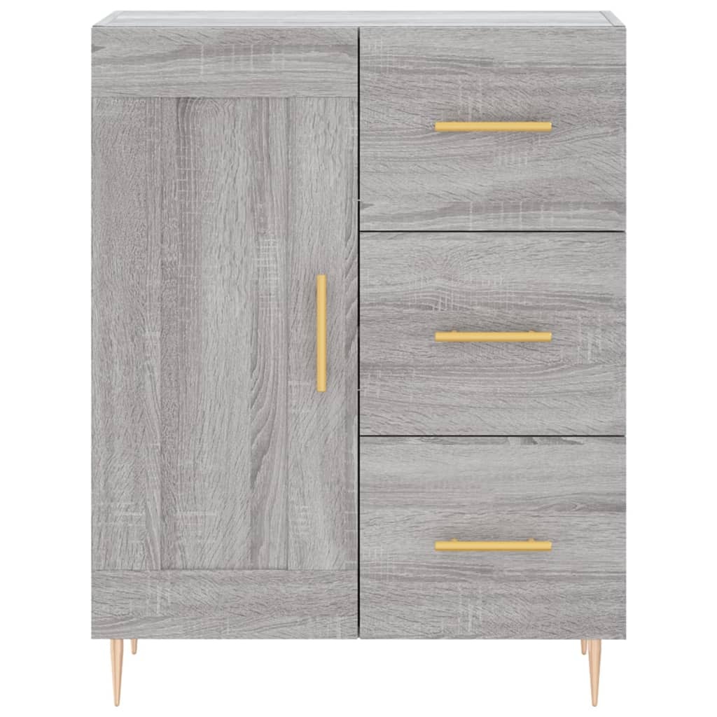 VidaXL Dressoir 69,5x34x90 cm bewerkt hout grijs sonoma eikenkleurig