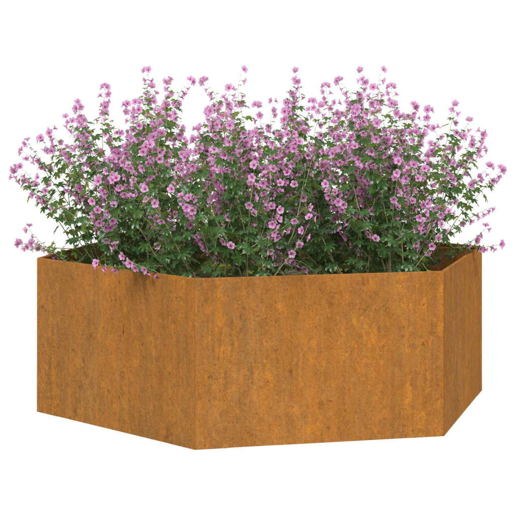VidaXL Plantenbak roestig 138x120x45 cm cortenstaal