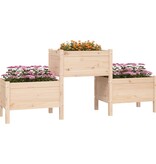 VidaXL Plantenbak 178,5x44x75 cm massief grenenhout