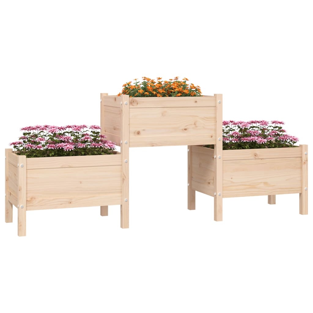 VidaXL Plantenbak 178,5x44x75 cm massief grenenhout
