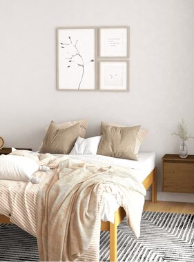 VidaXL Wandkasten 2 st 60x30x35 cm massief grenenhout honingbruin