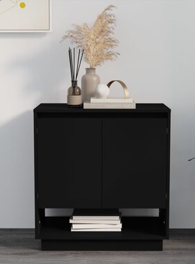 VidaXL Dressoir 70x41x75 cm bewerkt hout zwart