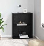 VidaXL Boekenkast Zwart Eiken 60 x 30 x 76.5 cm Bewerkt hout