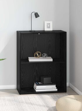 VidaXL Boekenkast Zwart Eiken 60 x 30 x 76.5 cm Bewerkt hout