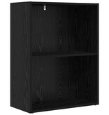 VidaXL Boekenkast Zwart Eiken 60 x 30 x 76.5 cm Bewerkt hout