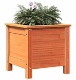 VidaXL Tuin Bloempot Wasbruin 40 x 40 x 39 cm Massief grenenhout
