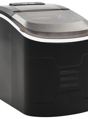 VidaXL IJsblokjesmachine 2,4 L 15 kg/24 u zwart