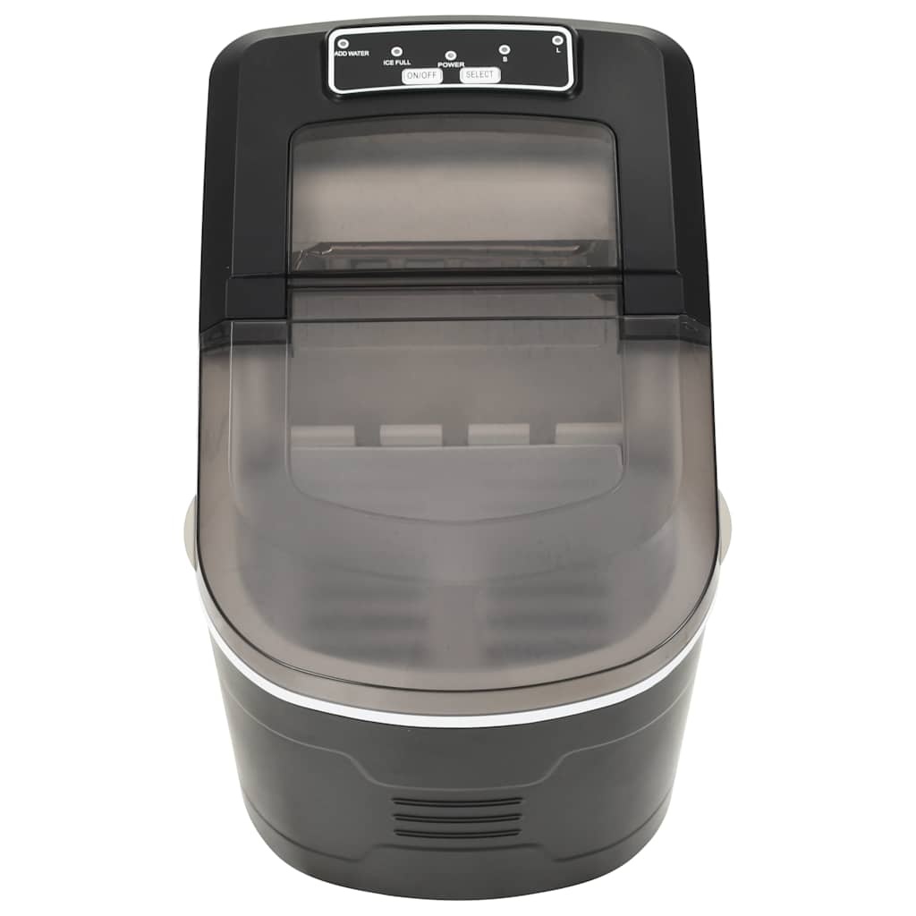 VidaXL IJsblokjesmachine 2,4 L 15 kg/24 u zwart