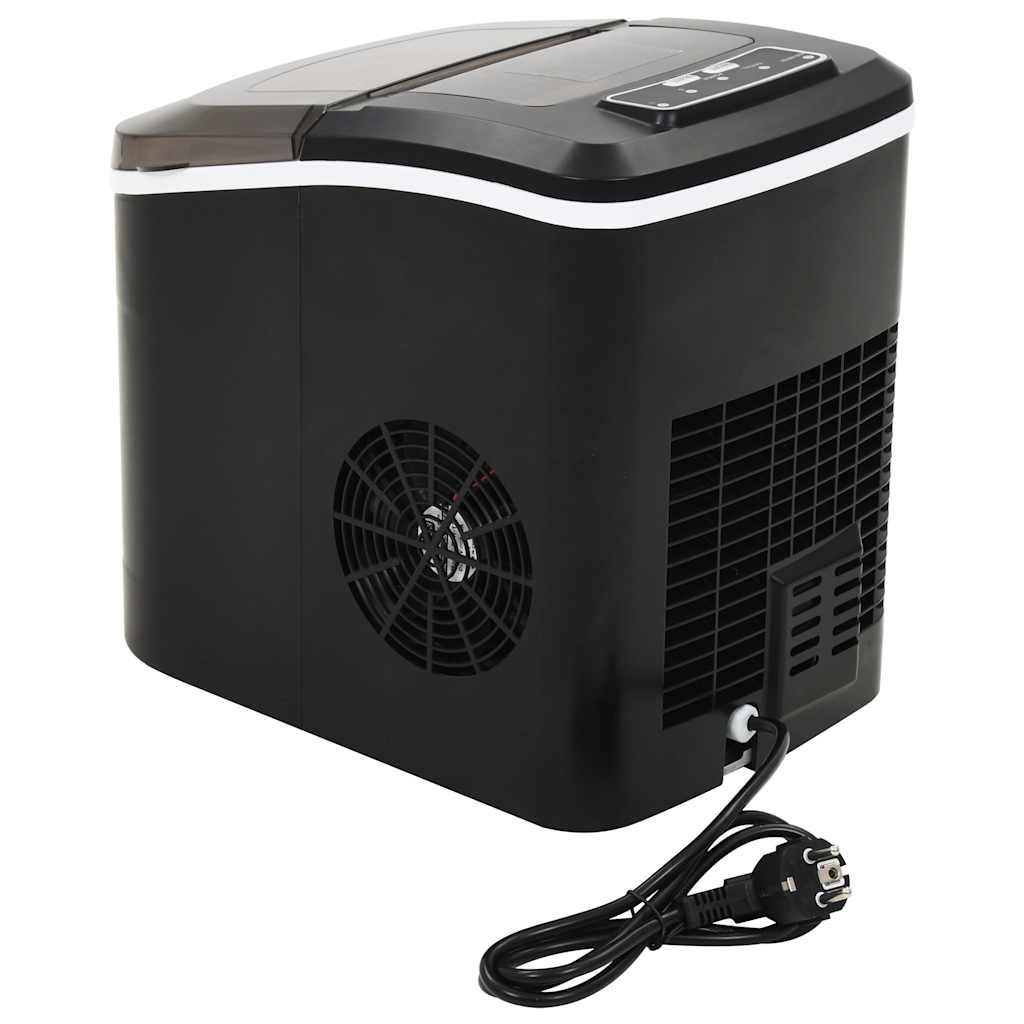 VidaXL IJsblokjesmachine 2,4 L 15 kg/24 u zwart