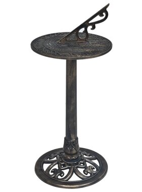 VidaXL Zonnewijzer 35,5x82 cm kunststof bronskleurig