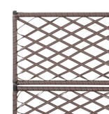 VidaXL Latwerkplantenbak verhoogd met potten 83x30x130 cm rattan bruin