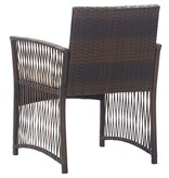 VidaXL Tuinstoelen met kussens 2 st poly rattan bruin