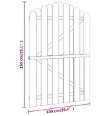 VidaXL Poort 100x150 cm geïmpregneerd grenenhout