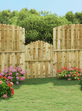 VidaXL Poort 100x125 cm geïmpregneerd grenenhout