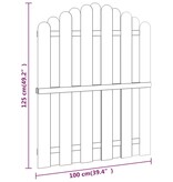 VidaXL Poort 100x125 cm geïmpregneerd grenenhout