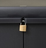 VidaXL Tuinkast met 2 schappen zwart